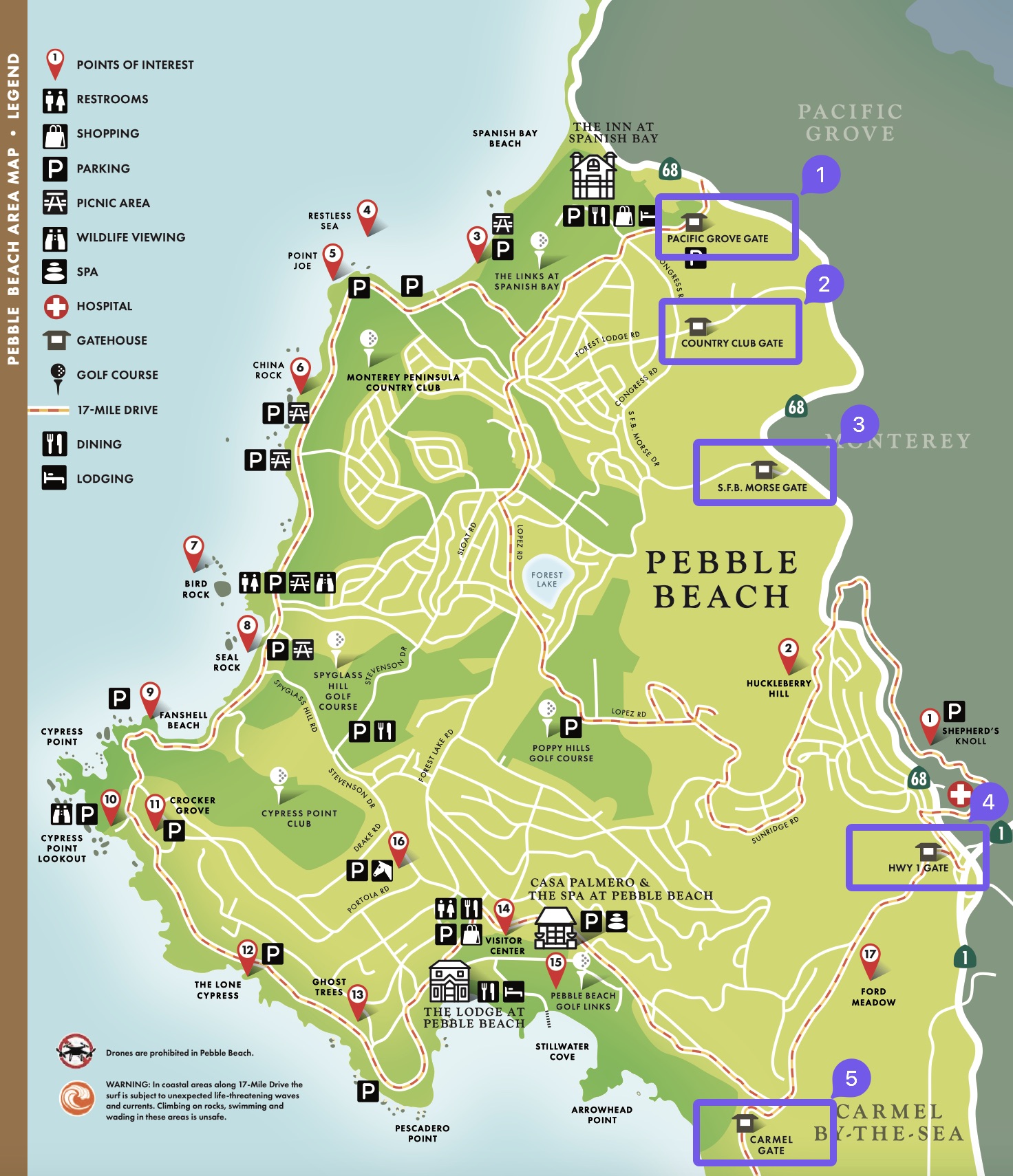 加州 17 迈风景区(17 Miles Drive)旅游攻略 + 景点介绍