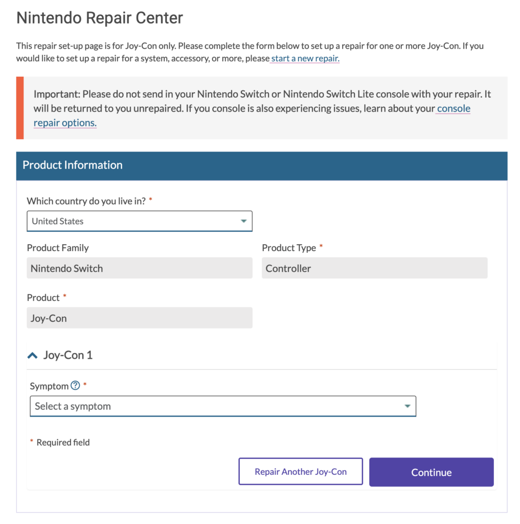 Nintendo Switch 手柄换新服务,Nintendo Switch是可以免费维修或者换新